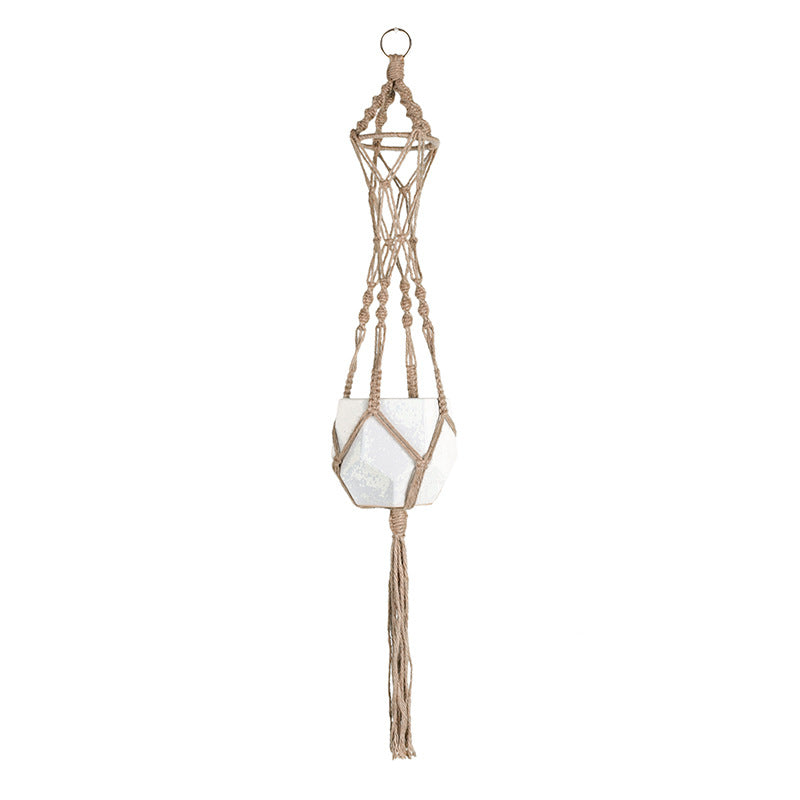 Wholesale Cotton Thread Woven Hanging Flower Pot Hanging Basket Net Pocket